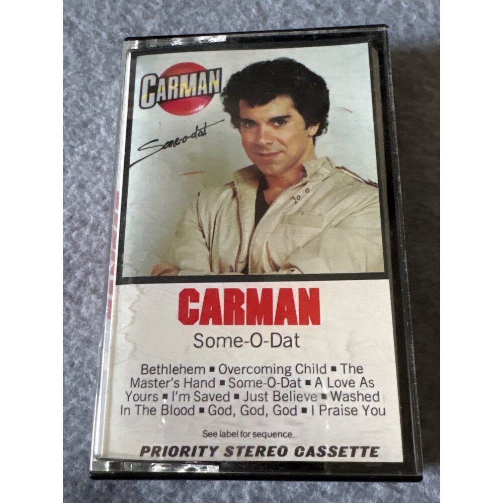 Carman "Some-O-Dat" 1980s Priority Stereo Cassette Tape Album with Original Case
